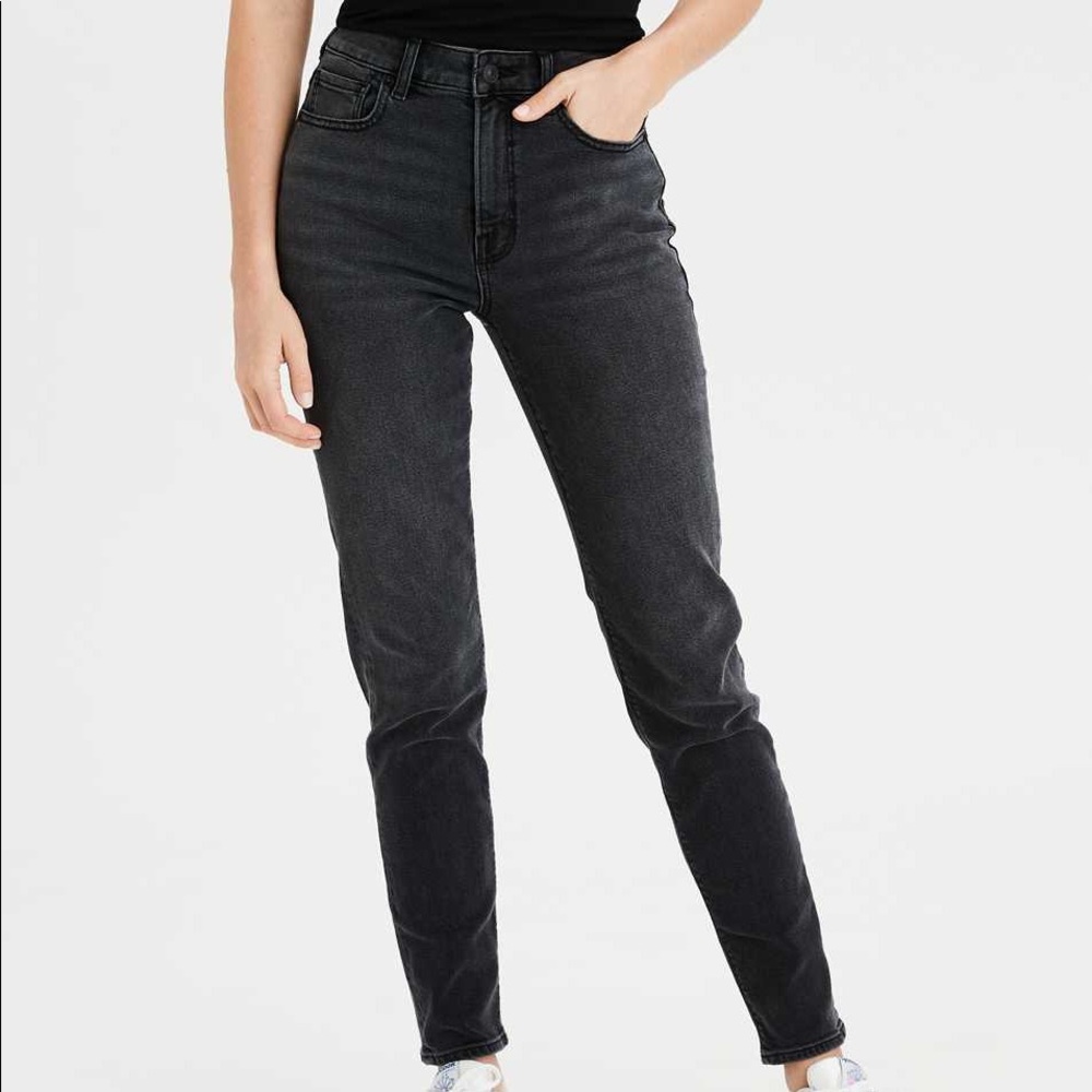 Faded Black Mom Jeans